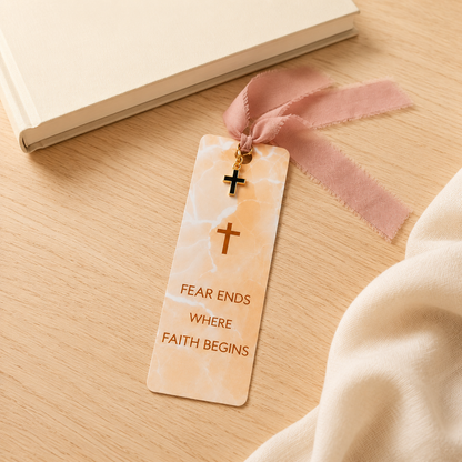 Faith Collection Handmade Christian Bookmark with Ribbon & Charm