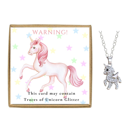 Unicorn Necklace Gift Set With Card