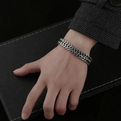 Beautymogul-Weaved-Stainless Steel Bracelet