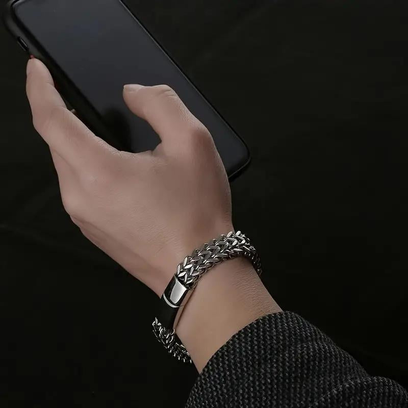 Beautymogul-Weaved-Stainless Steel Bracelet