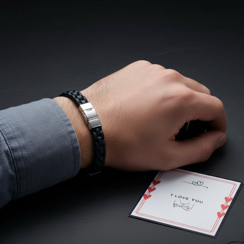 Beautymogul-black-silicone-mens-bracelet
