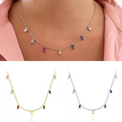 Necklace with Chakra Balancing Colour AAA Zirconia's