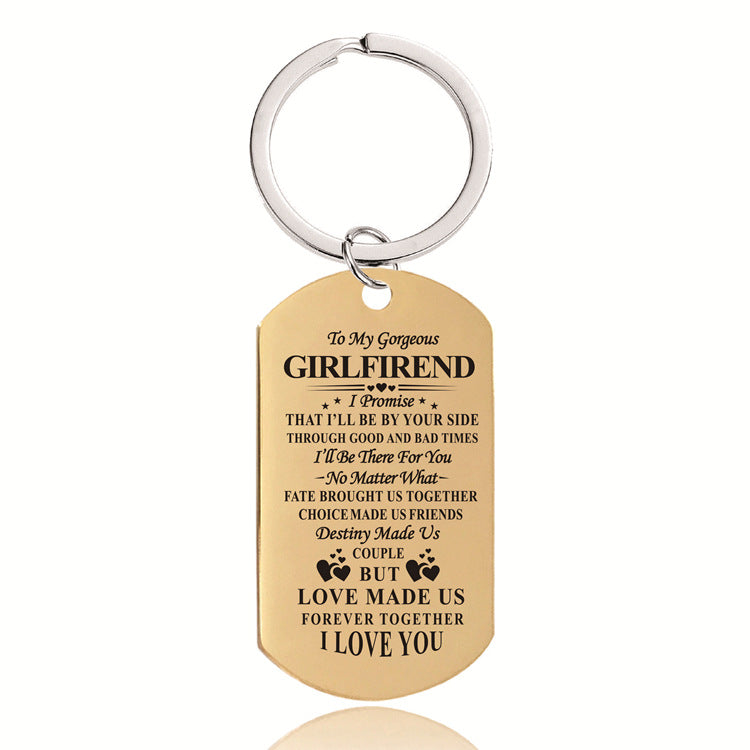 Gold Plated Girlfriend Keyring