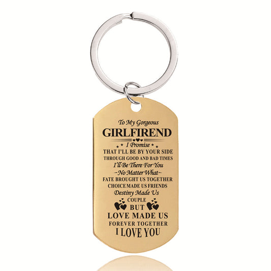 Gold Plated Girlfriend Keyring