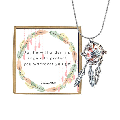 Dreamcatcher Angel Caller Necklace - Gift Set with Card and Box