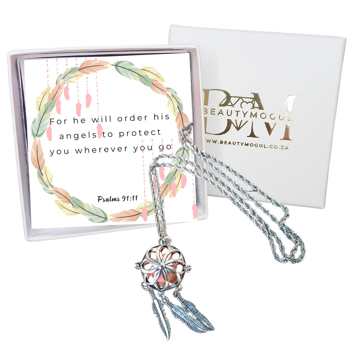 Dreamcatcher Angel Caller Necklace - Gift Set with Card and Box