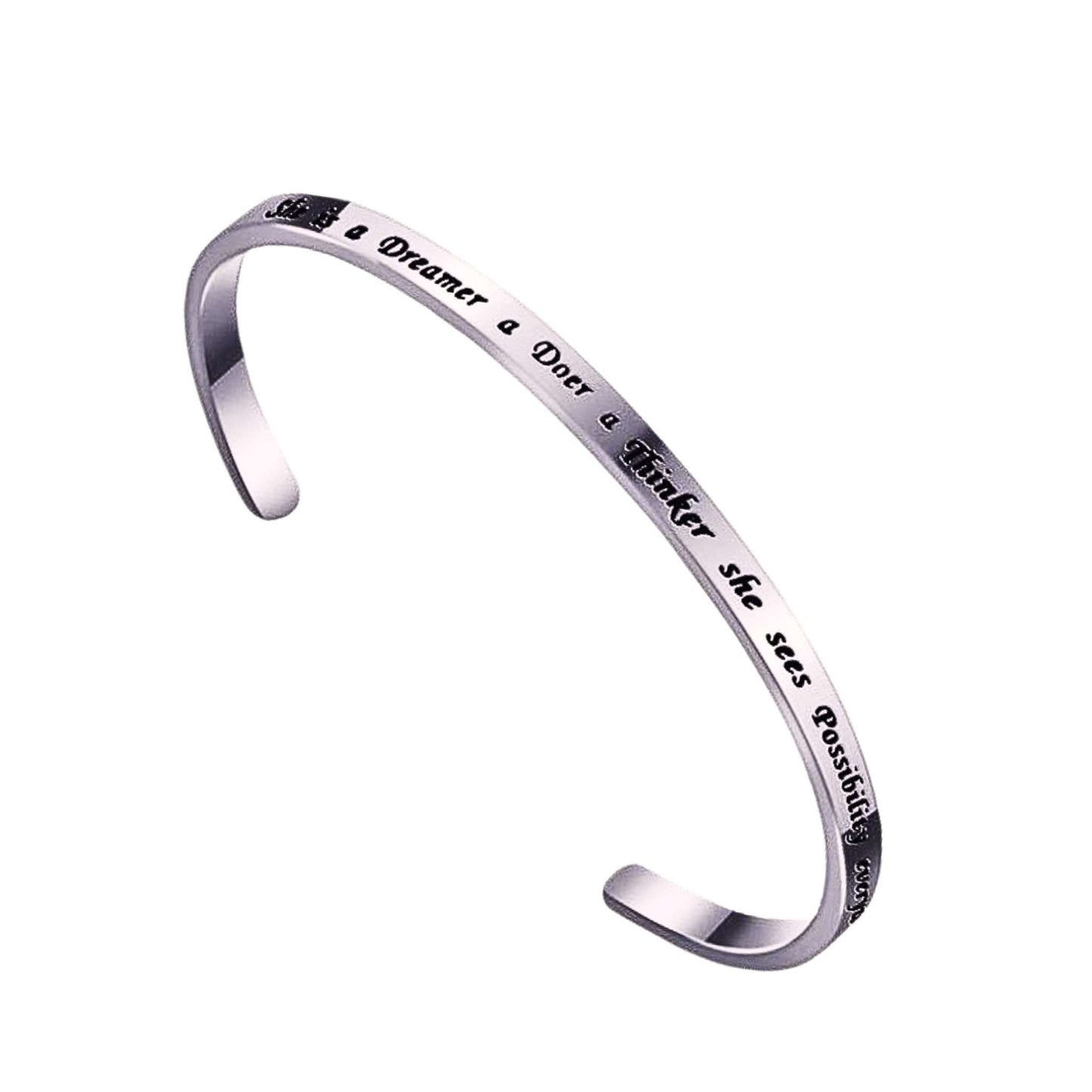 High Achiever Doer Thinker Silver Bracelet