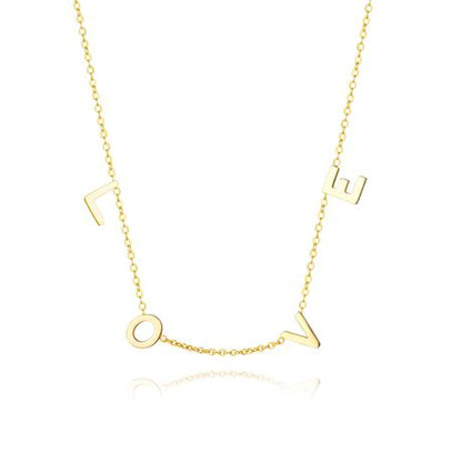 LOVE Alphabet Gold Necklace