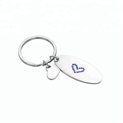 I Love You Dad Silver Keyring with tree of Life Charm