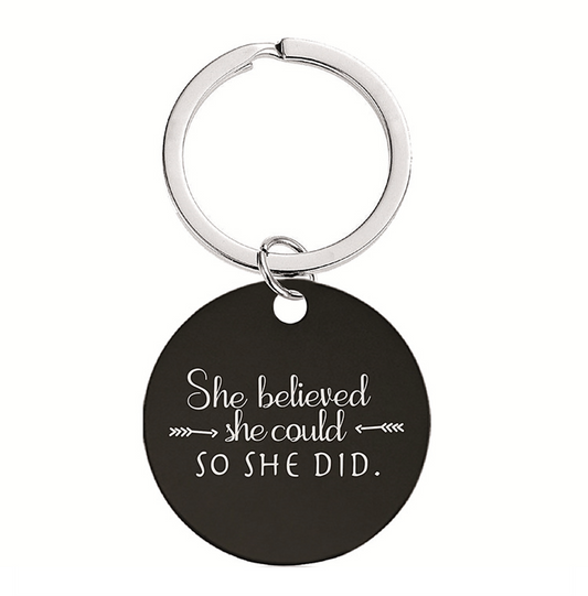 She Believed She Could Keyring