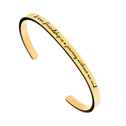 True Friendship is a Journey Gold Bracelet