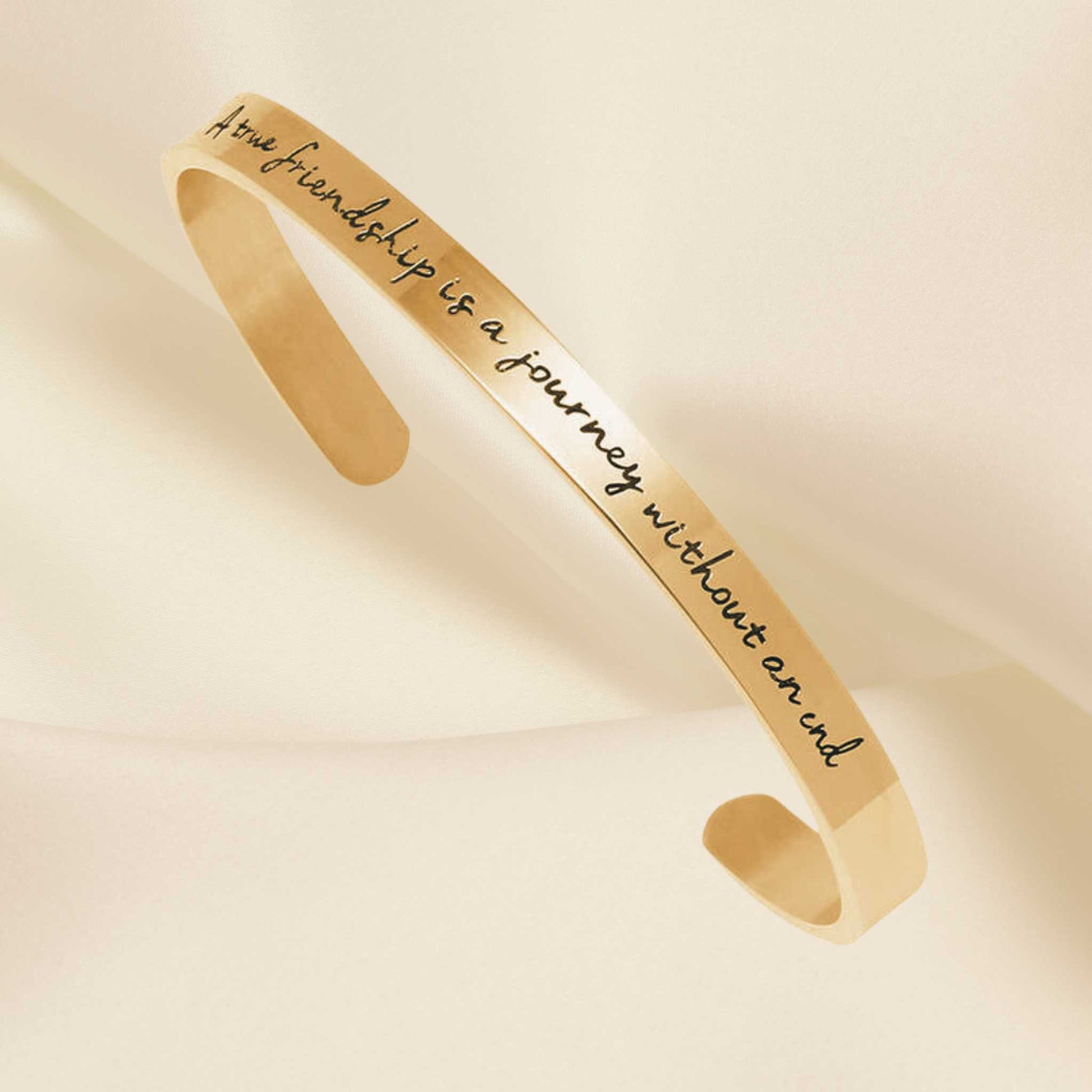 True Friendship Is a Journey Rose Gold Bracelet