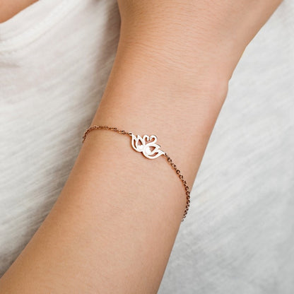  Swan Love Bracelet Gold Plated