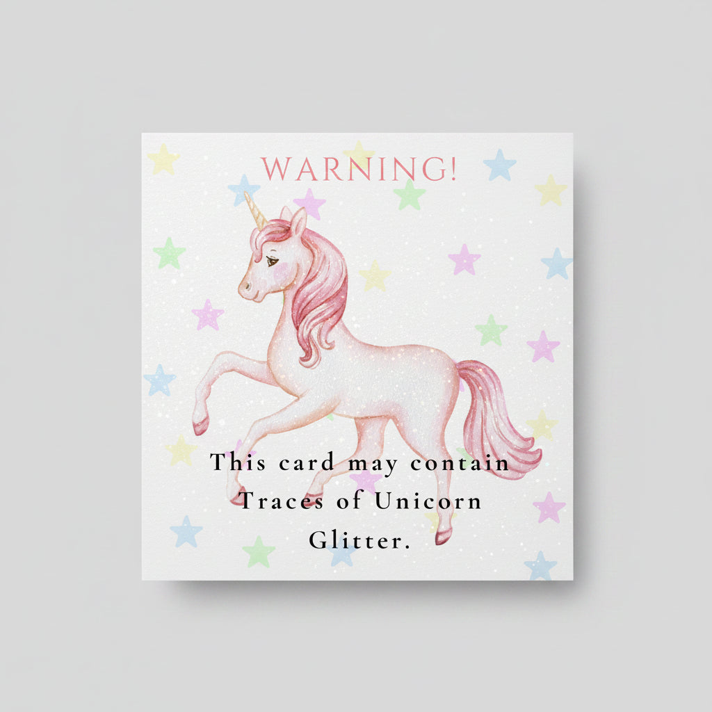 beautymogul unicorn glitter card