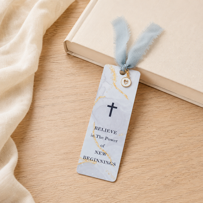 Faith Collection Handmade Christian Bookmark with Ribbon & Charm