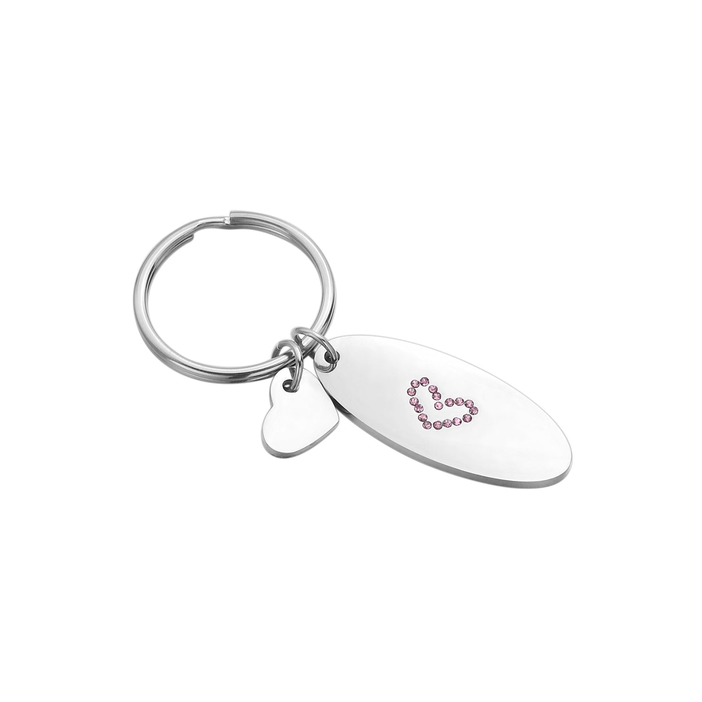 I Love You Mom Silver Keyring 