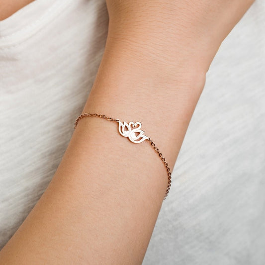  Swan Love Bracelet Gold Plated